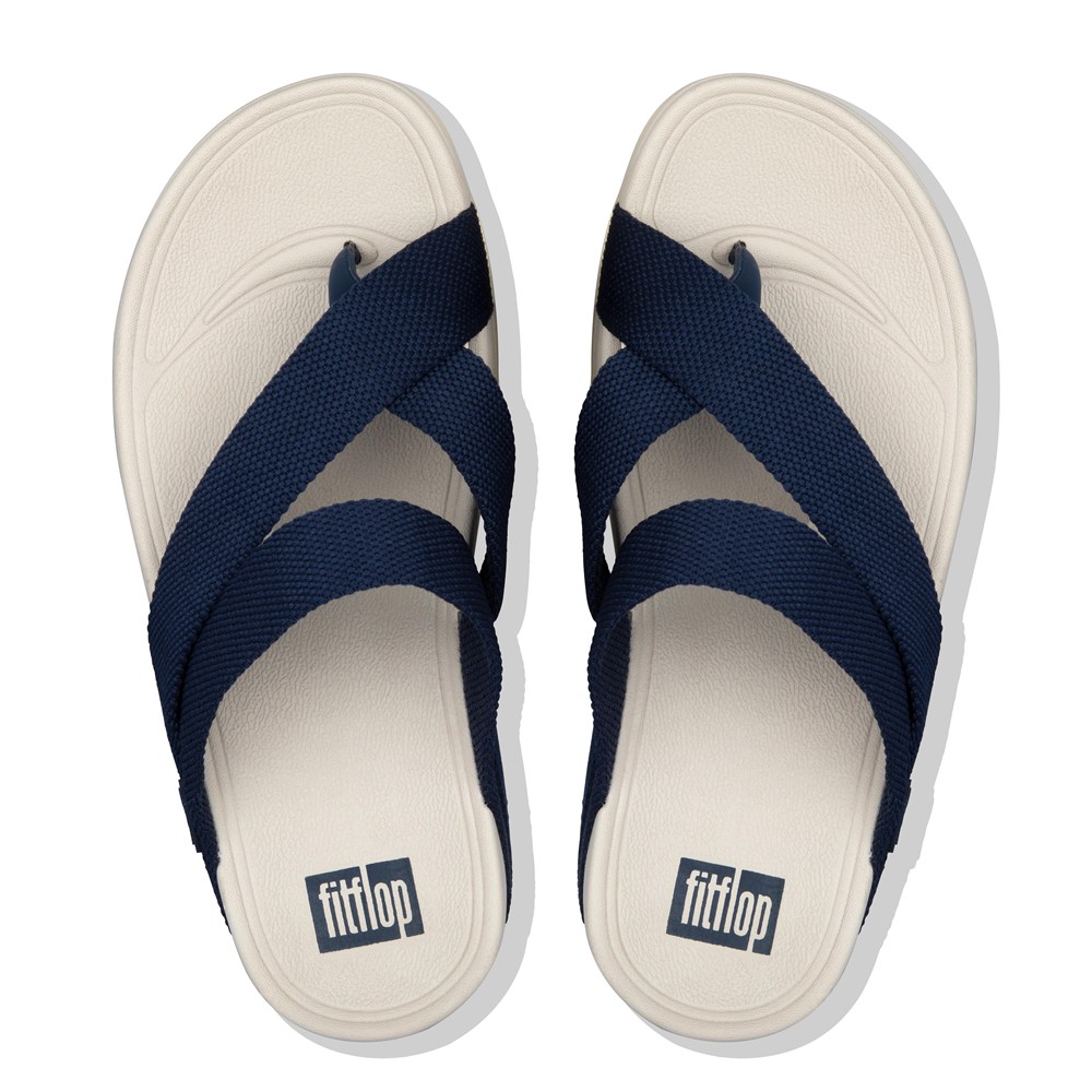 Fitflop Man Sandals Navy/Beige - Sling Weave Toe-post - IV7064859